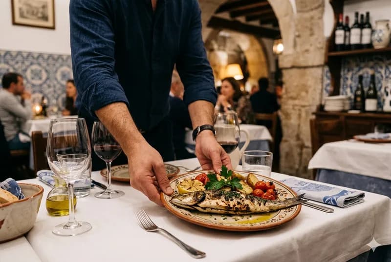 Serviço simpático do restaurante